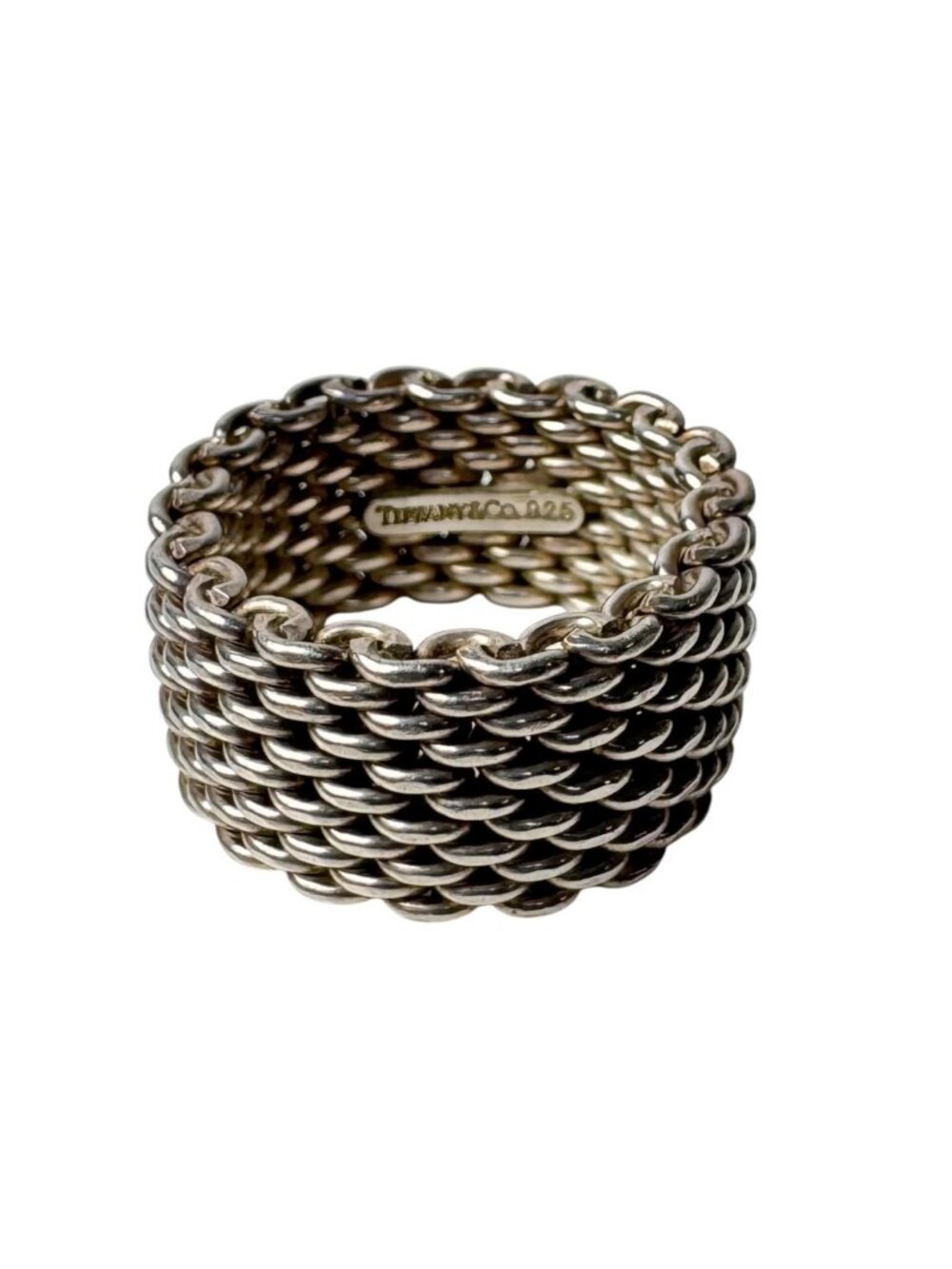 Tiffany & Co Somerset Mesh Ring Silver